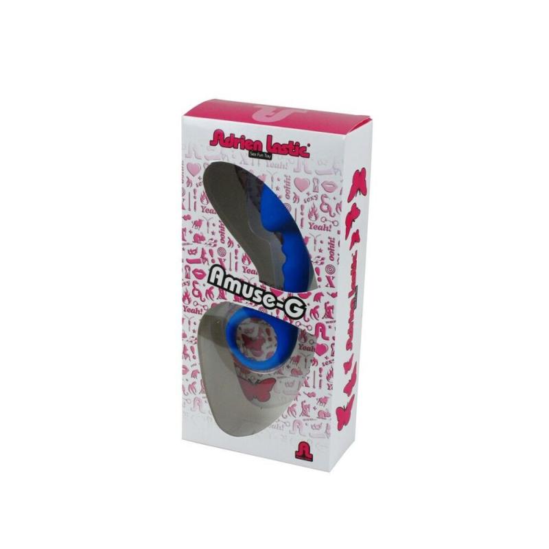 AD20095 Анальна пробка Adrien Lastic Budy Blue із стимулюючою ніжкою, макс. діаметр 2,5 см