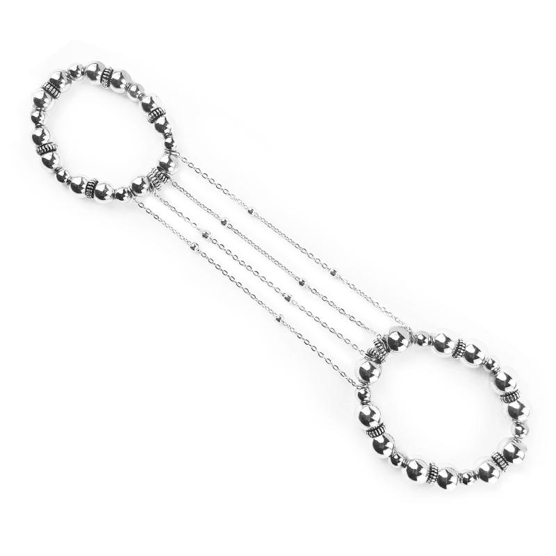 SO7447 Сексуальна прикраса на пеніс та машонку Art of Sex - Jerome, Срібло