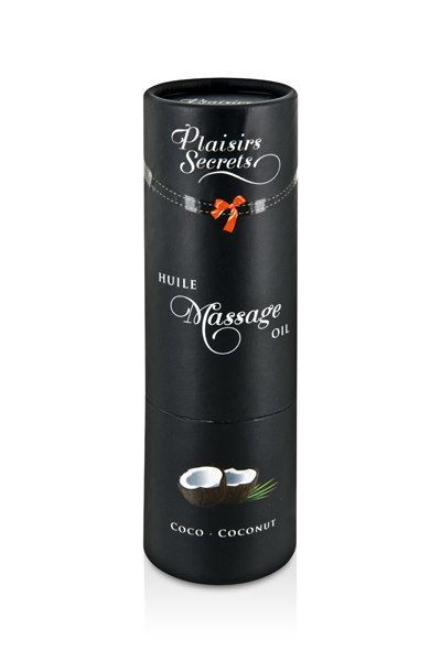 SO1838 Масажна олія Plaisirs Secrets Coconut (59 мл) з афродизіаками, їстівна, подарункова упаковка