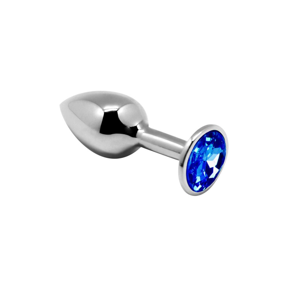 SO5998 Металева анальна пробка з кристалом Alive Mini Metal Butt Plug Blue S
