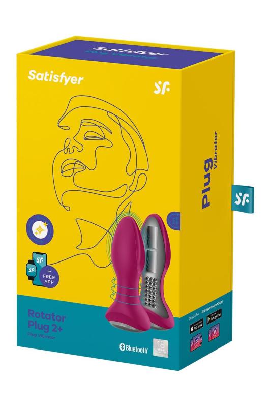 SO6280 Анальна смарт вібропробка із перлинним масажем Satisfyer Rotator Plug 2+ Violet