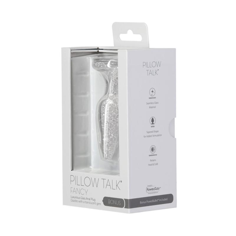 SO6833 Скляна анальна пробка Pillow Talk Fancy Luxurious Glass Anal Plug, ⌀3,1см, віброкуля в подарунок