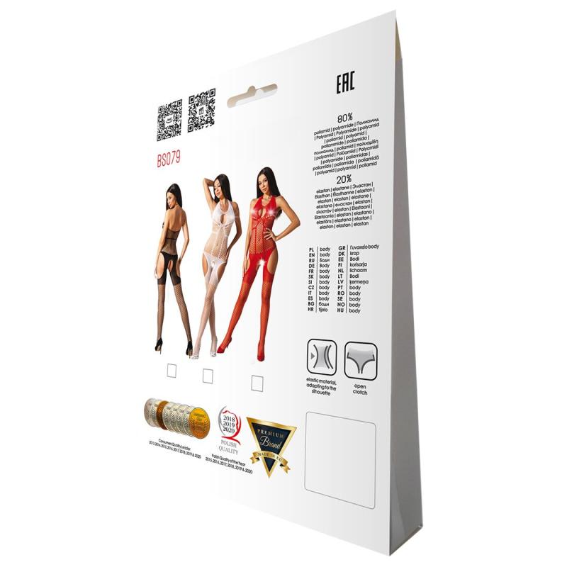 SO4726 Бодістокінг з імітацією панчох Passion BS079 black