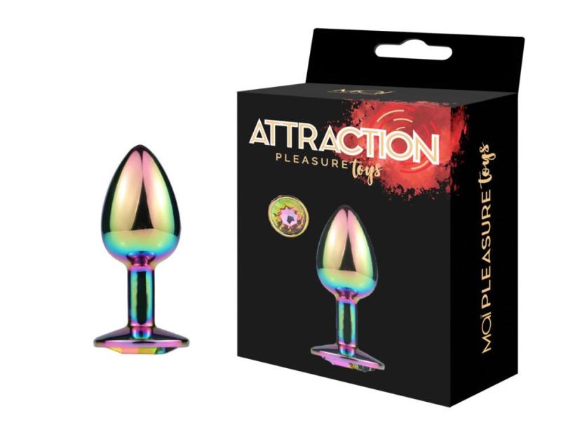 SO6038 Металева анальна пробка MAI Attraction Toys №72 Rainbow