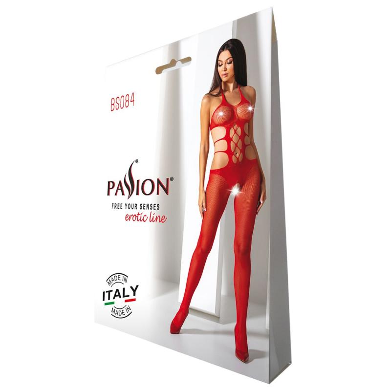SO4742 Еротичний бодістокінг Passion BS084 red