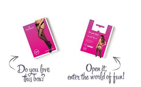 SO7272 Сітчасті панчохи-стокінги зі стрілкою Obsessive Garter stockings S314 S/M/L, чорні, імітація гартері