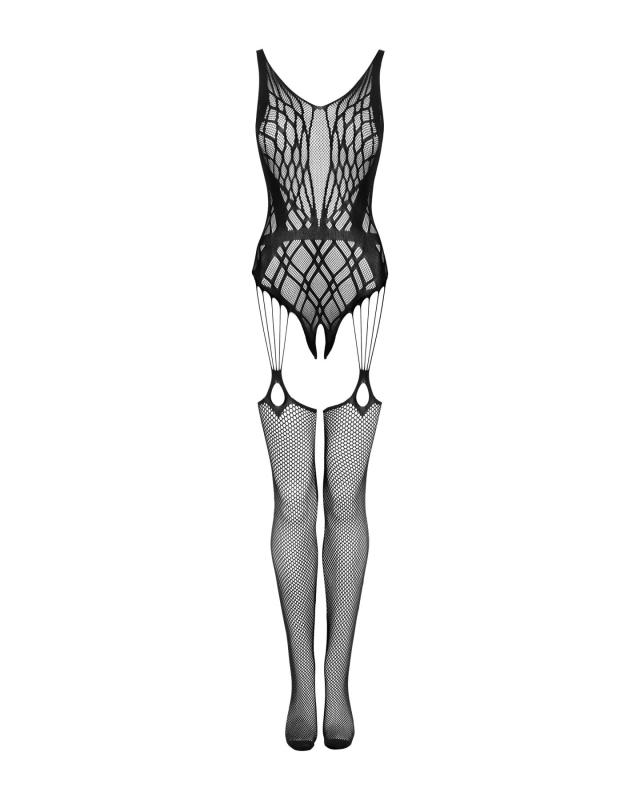 SO7246 Бодістокінг Obsessive Bodystocking G324 XL/XXL black, силуетний малюнок
