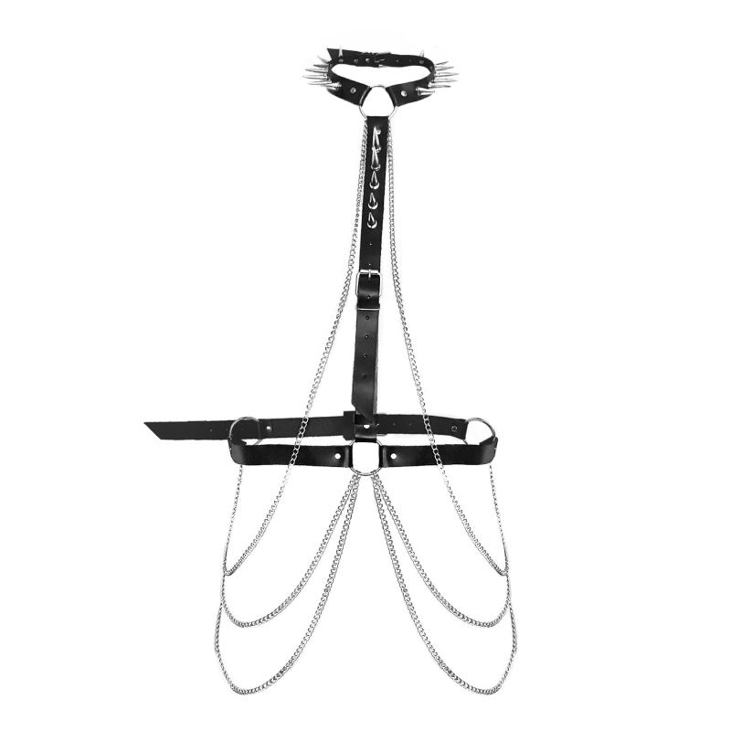 SO7504 Женская портупея Art of Sex - Keliya, натуральная кожа, размер XS-2XL, цвет черный