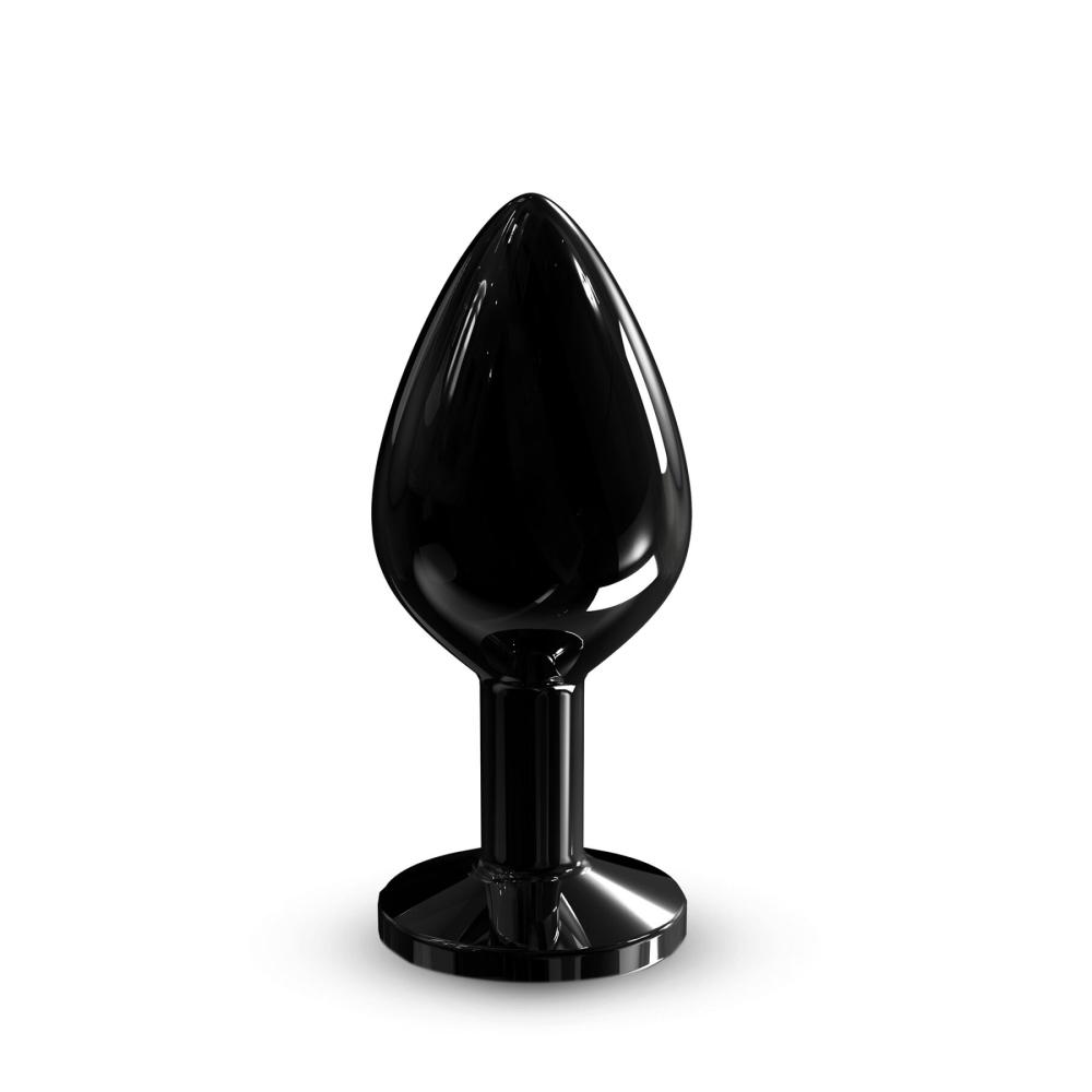 SO7809 Металева анальна пробка з кристалом Dorcel Diamond Plug Black M