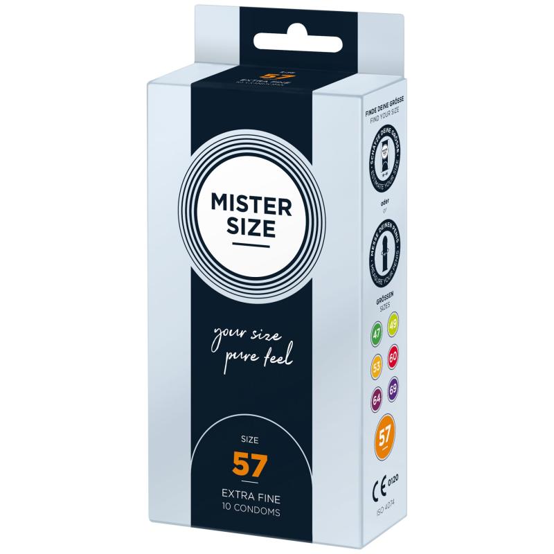 SO8045 Презервативы Mister Size - pure feel - 57 (10 condoms), толщина 0,05 мм