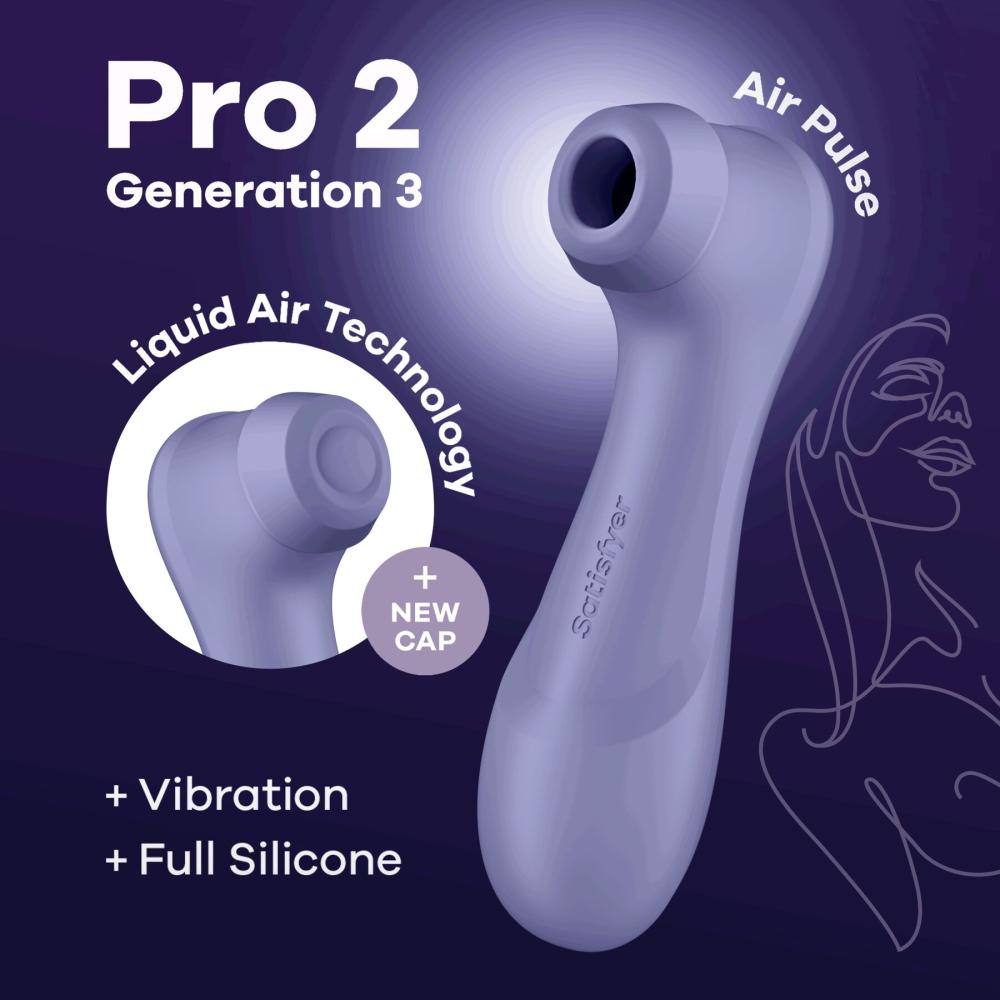SO8403 Вакуумний кліторальний стимулятор Satisfyer Pro 2 Generation 3 with Liquid Air Lilac