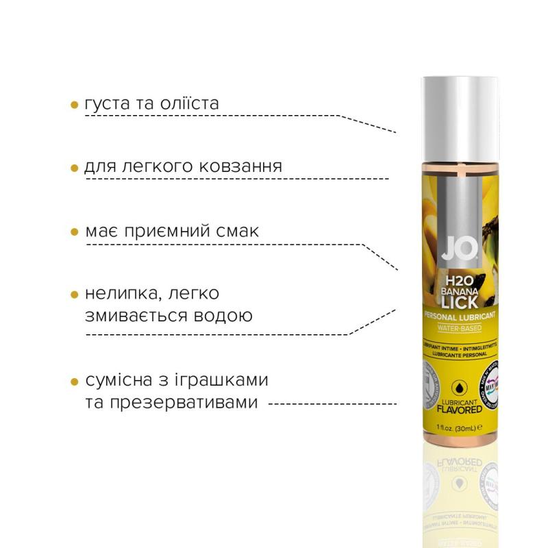 SO1474 Смазка на водной основе System JO H2O — Banana Lick (30 мл) без сахара, растительный глицерин