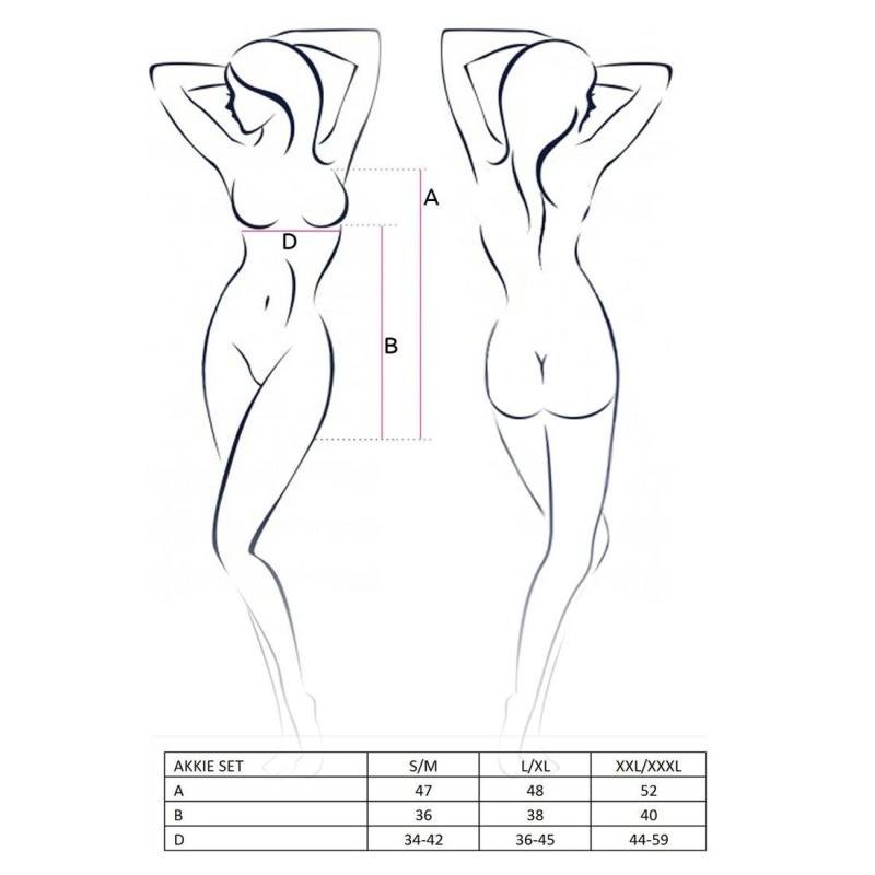 EL10202 Костюм медсестры AKKIE SET white S/M - Passion, сорочка, трусики, шапочка