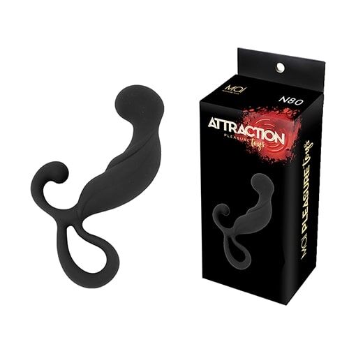 SO4639 Масажер простати MAI Attraction Toys №80 Black, довжина 13,4 см, діаметр 3,2 см
