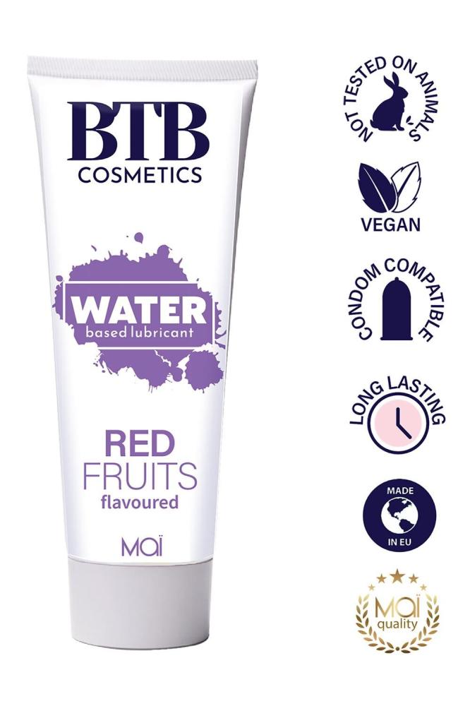 SO7533 Смазка на водной основе BTB FLAVORED RED FRUITS с ароматом красных фруктов (100 мл)