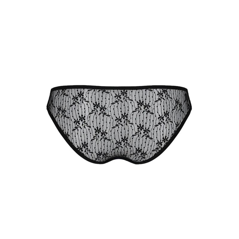 SO5340 Трусики-сліпи з мереживною сіточкою Dina Thong black L/XL - Passion