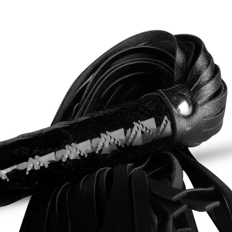 SO5125 Батіг-флогер Whipped - Beat It Flogger - Black, екошкіра