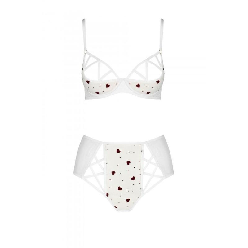SO4751 Еротичний комплект з малюнком LOVELIA BIKINI white S/M - Passion