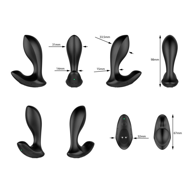 SO8696 Анальна пробка Nexus DUO Remote Control Beginner Butt Plug Small - Black
