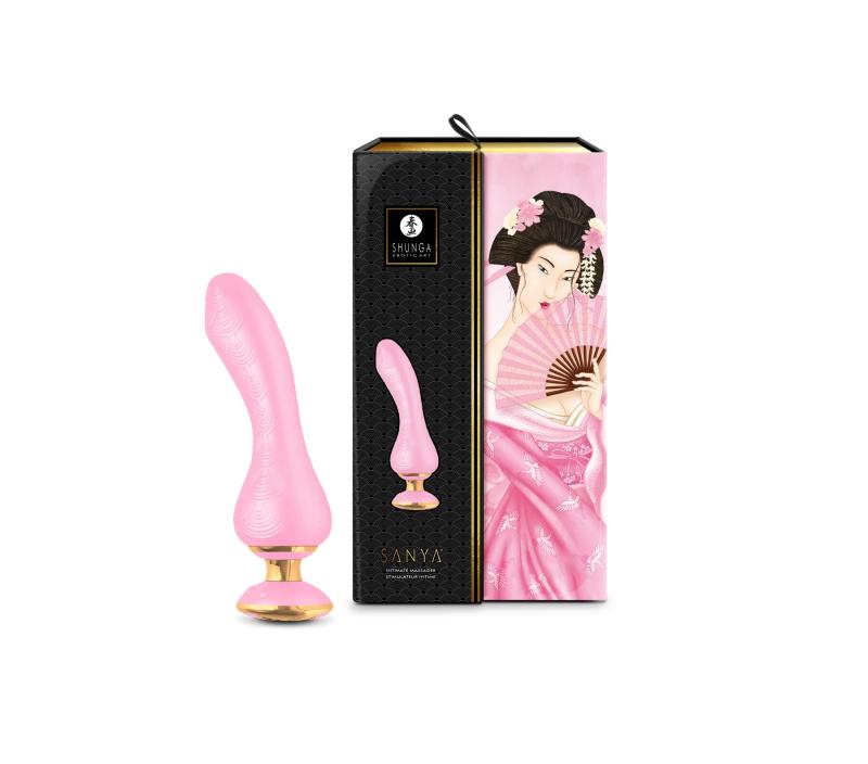 SO6904 Вібратор для точки G Shunga Sanya Light Pink, гнучкий стовбур