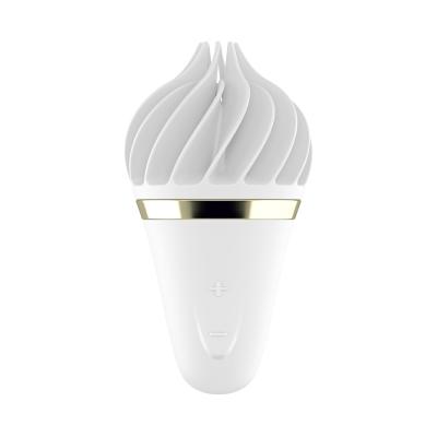Мороженка спінатор Satisfyer Lay-On - Sweet Treat White/Gold, 10 режимів роботи, водонепроникна