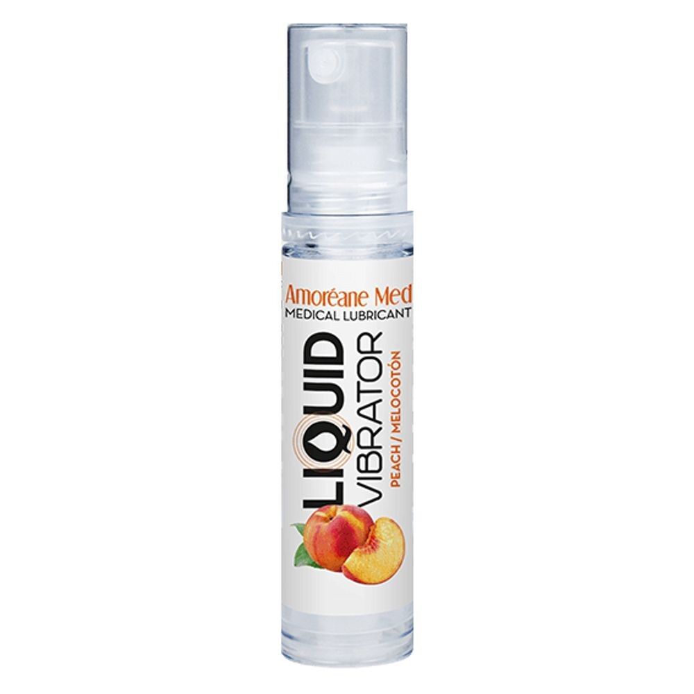 SO4817 Лубрикант з ефектом вібрації Amoreane Med Liquid Vibrator Peach (10 мл)