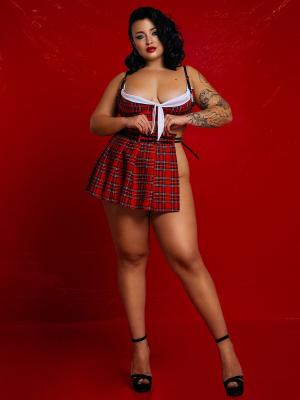 Ролевой костюм школьницы “Фривольная Лолита” XL (юбка и топ)