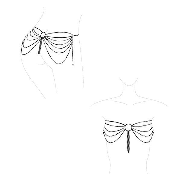 SO2659 Цепочка трусики или лиф Bijoux Indiscrets Magnifique Waist Chain - silver, украшение на тело