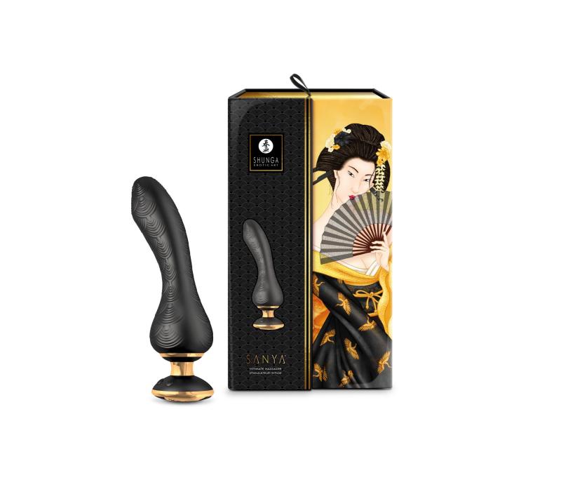 SO6905 Вібратор для точки G Shunga Sanya Black, гнучкий стовбур