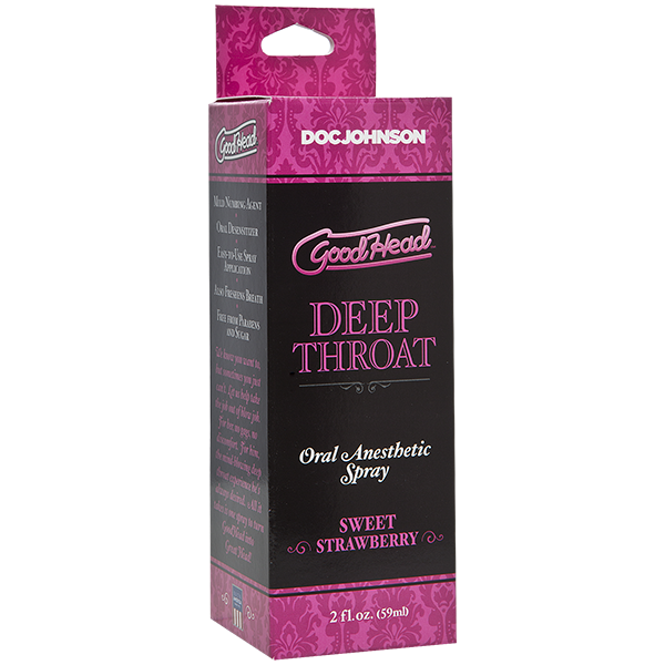 SO2801 Спрей для мінету Doc Johnson GoodHead DeepThroat Spray - Sweet Strawberry 59 мл для глибокого мінету