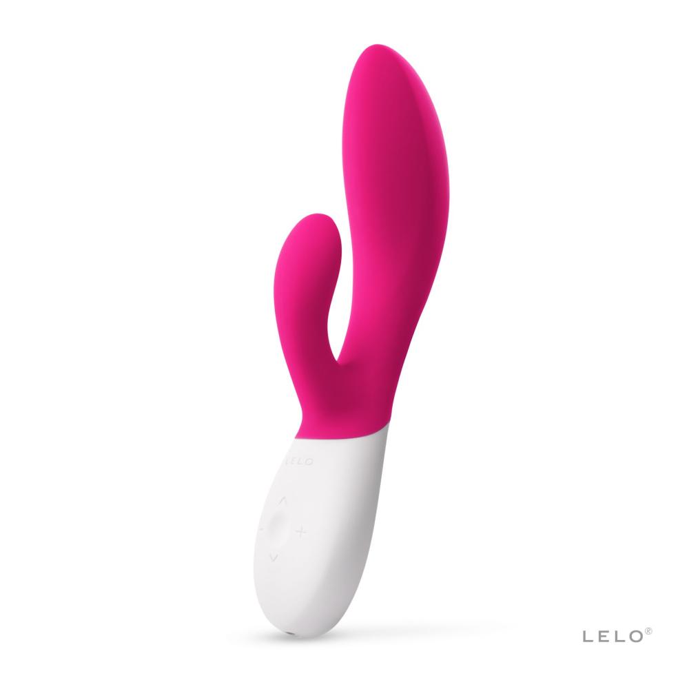 SO8080 Вібратор-кролик LELO Ina Wave 2 Cerise, манливий рух стовбура + вібрації