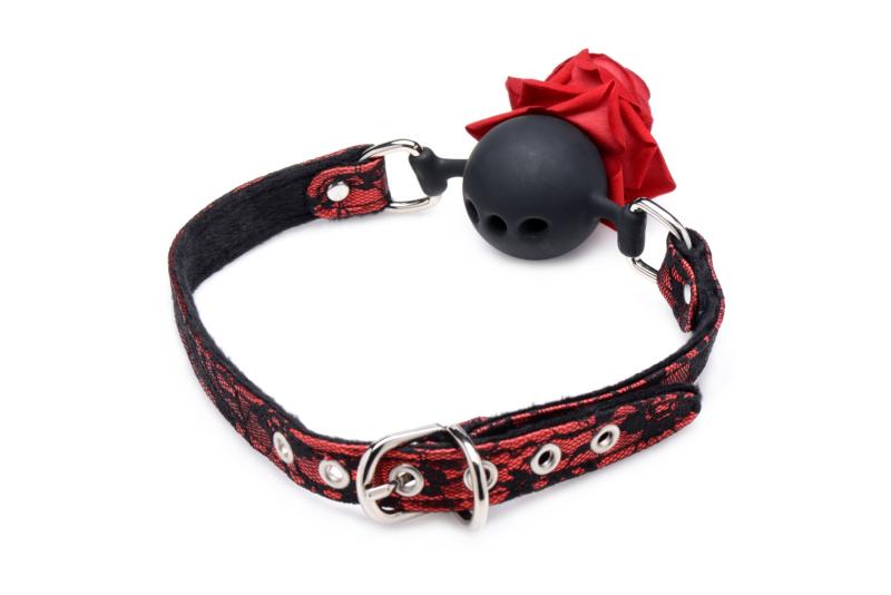 SO8794 Кляп Master Series Eye-Catching Ball Gag With Rose