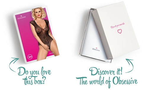 SO7202 Бодістокінг із великої сітки з мереживом Obsessive B112 teddy XL/XXL, чорний, з доступом