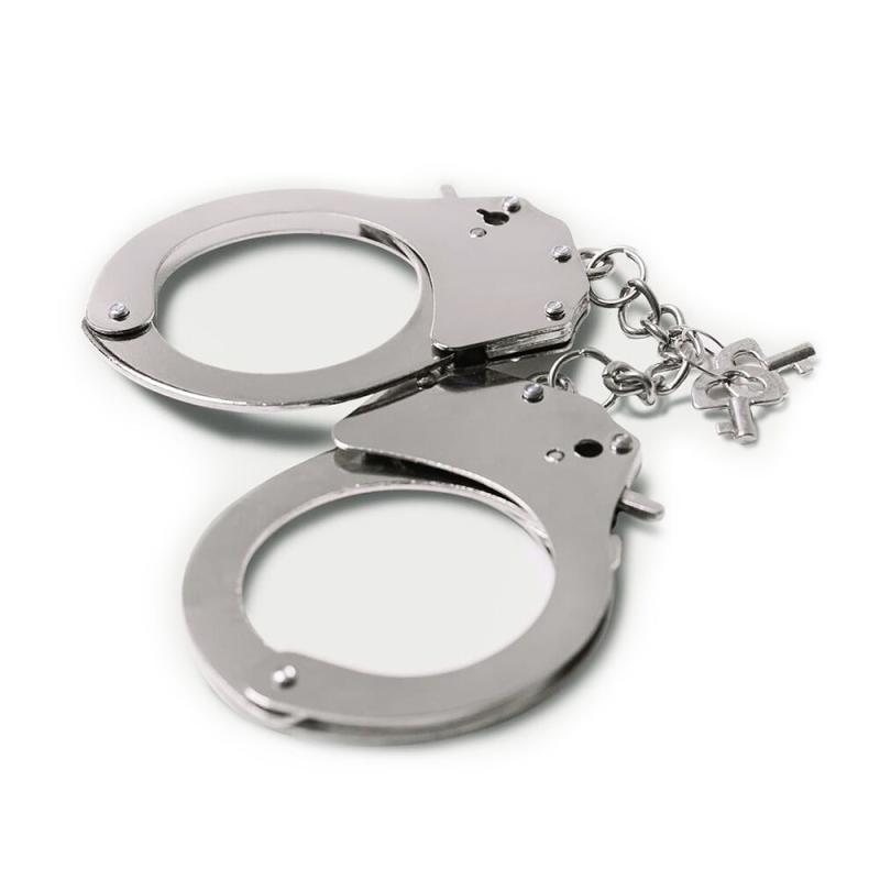 AD30400 Наручники металеві Adrien Lastic Handcuffs Metallic (поліцейські)