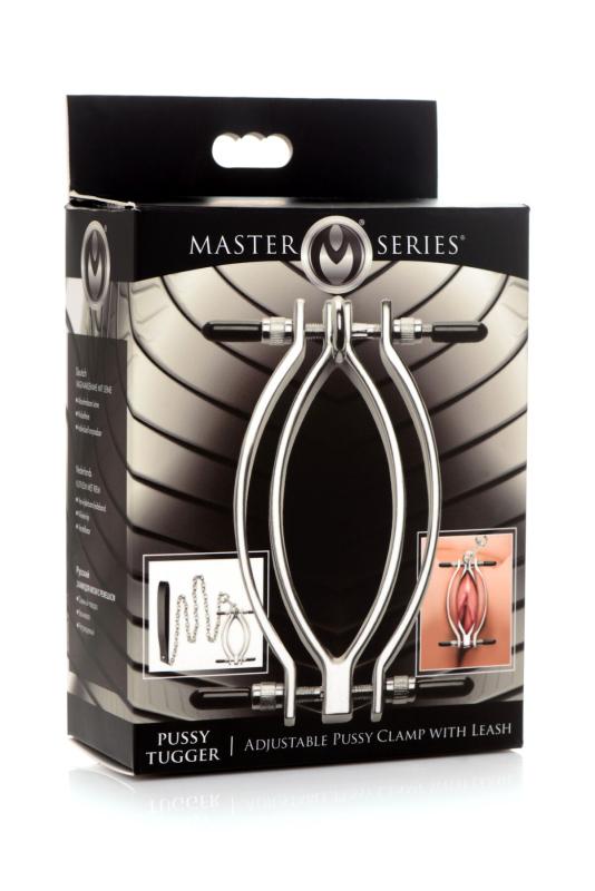 SO8797 Затискач для статевих губ з повідцем Master Series Pussy Tugger Adjustable Vagina Clamp with Chain