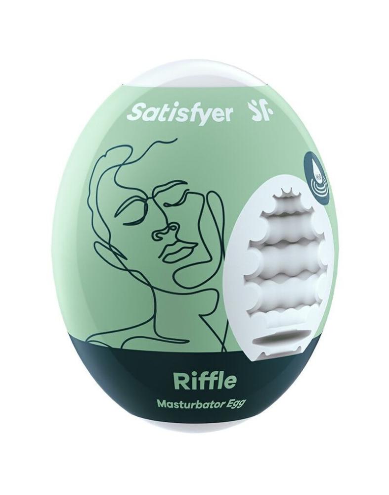 SO5520 Самозмащувальний мастурбатор-яйце Satisfyer Masturbator Egg Riffle, одноразовий, не потребує змазки