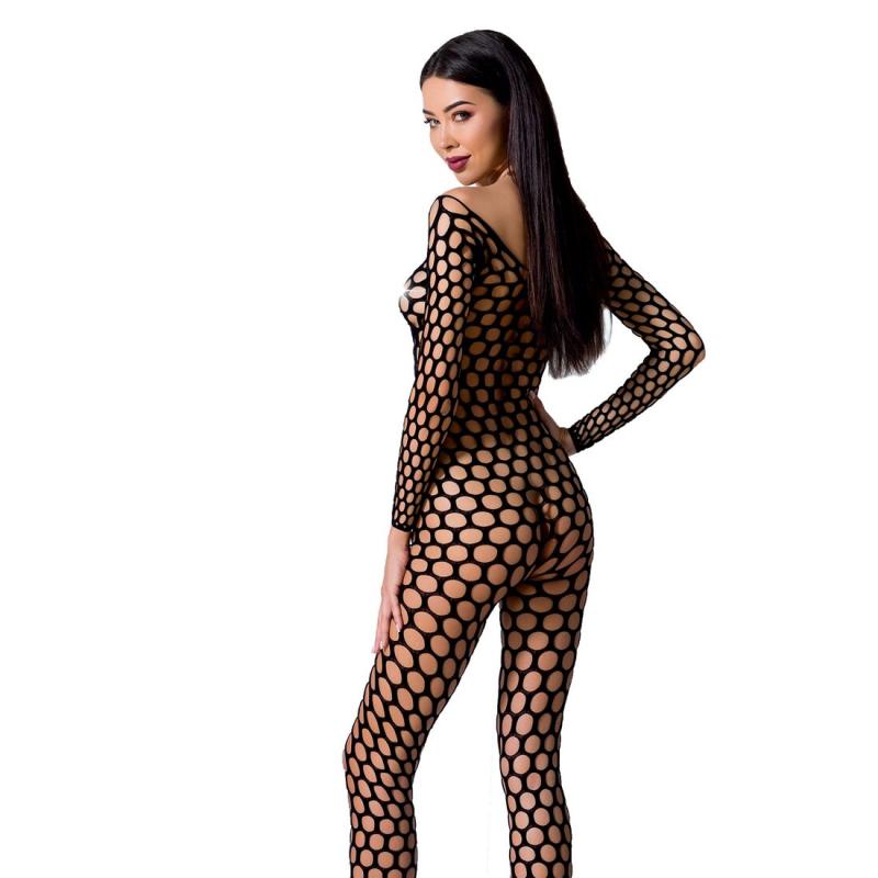 SO4156 Бодістокінг з крупною сіткою Passion BS077 black