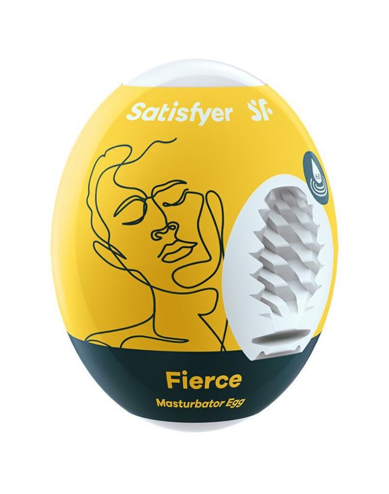 SO5522 Самозмащувальний мастурбатор-яйце Satisfyer Masturbator Egg Fierce, одноразовий, не потребує змазки