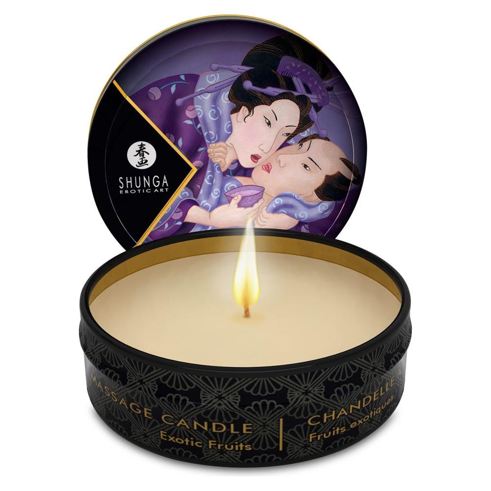SO2518 Массажная свеча Shunga Mini Massage Candle – Exotic Fruits (30 мл) с афродизиаками
