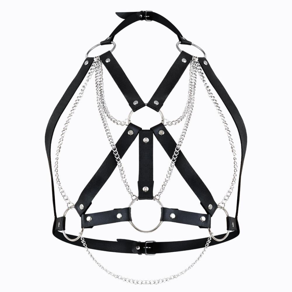 SO8396 Женская портупея  Art of Sex - Aiden Leather harness, Черная XS-M