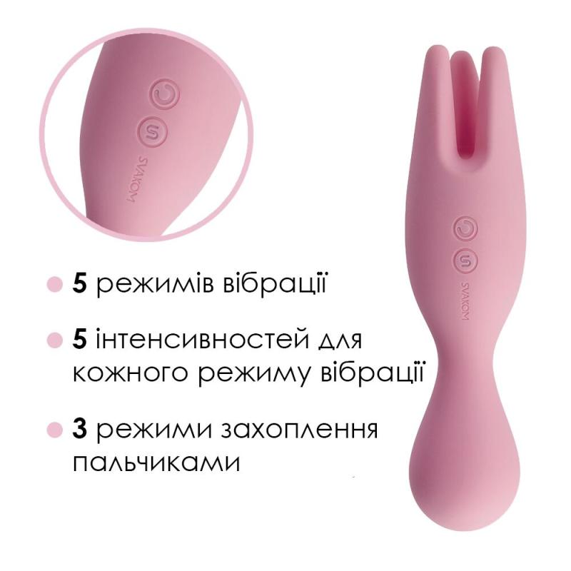 SO4850 Подвійний вібратор для чутливих зон Svakom Nymph Pale Pink