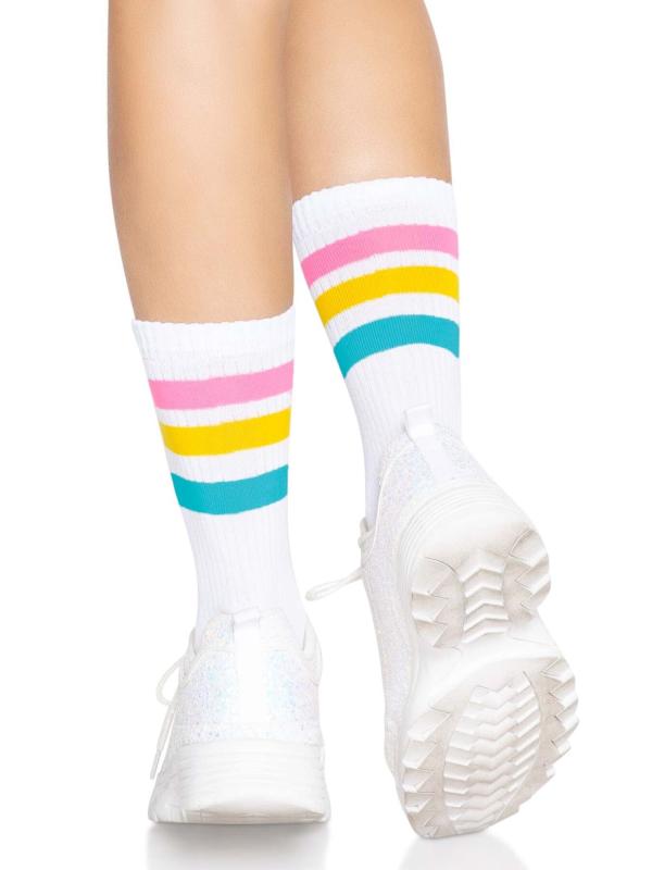 SO8585 Шкарпетки жіночі в смужку Leg Avenue Pride crew socks Pansexual, 37–43 розмір