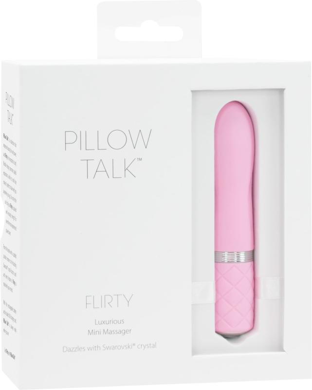 SO2725 Розкішний вібратор PILLOW TALK - Flirty Pink з кристалом Сваровські, гнучка голівка