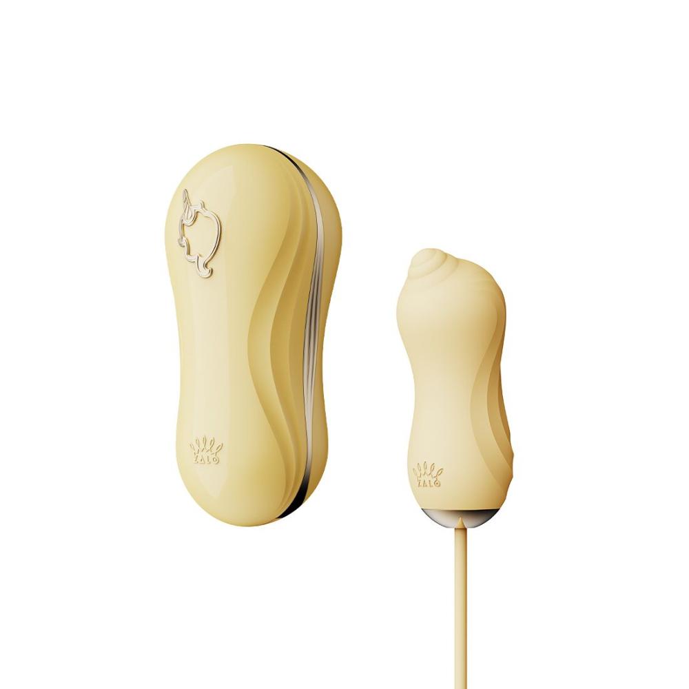 SO6686 Набір 2в1 Zalo — UNICORN Yellow, віброяйце + вакуумний стимулятор