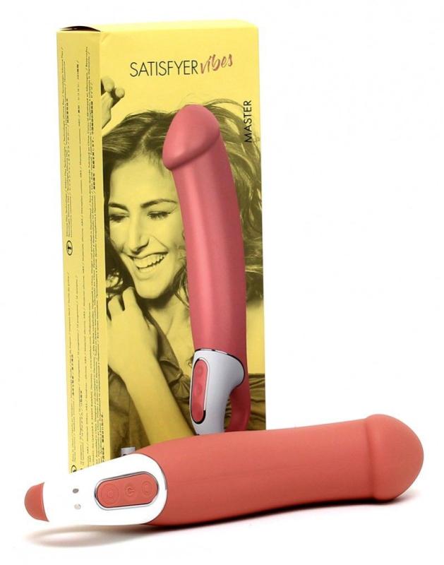 SO2205 Потужний вібратор Satisfyer Vibes Master, гнучкий літій силікон, 12 режимів роботи, діаметр 46 мм