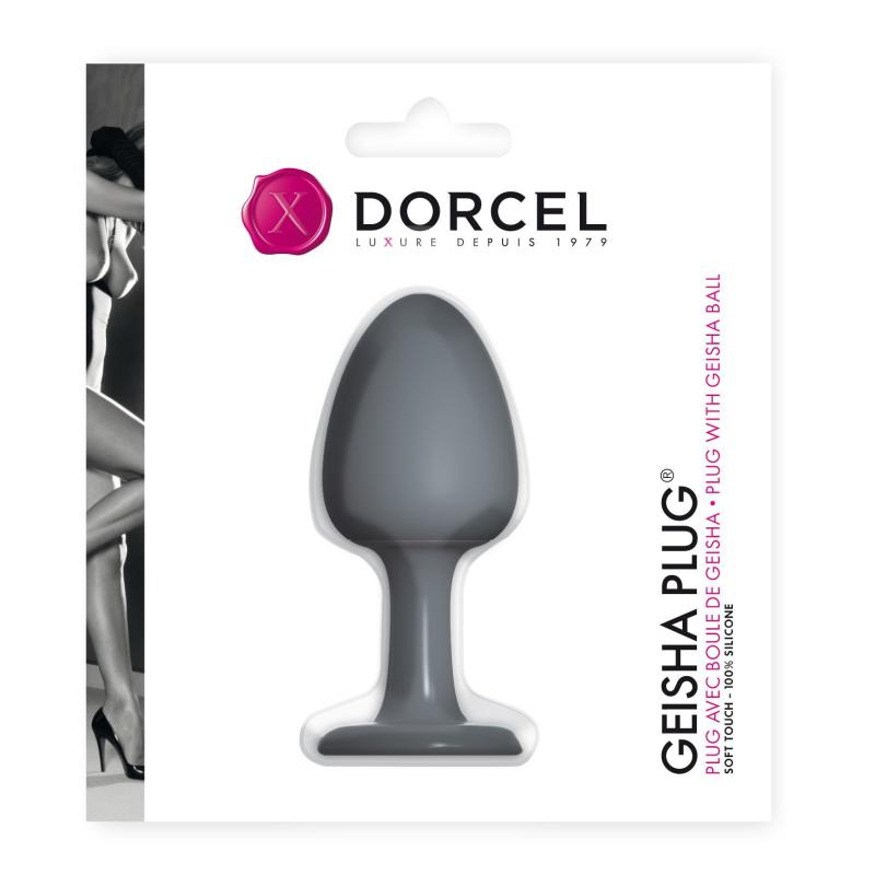 MD0364 Анальна пробка Dorcel Geisha Plug з кулькою всередині, створює вібрації, макс. діаметр 3,2см