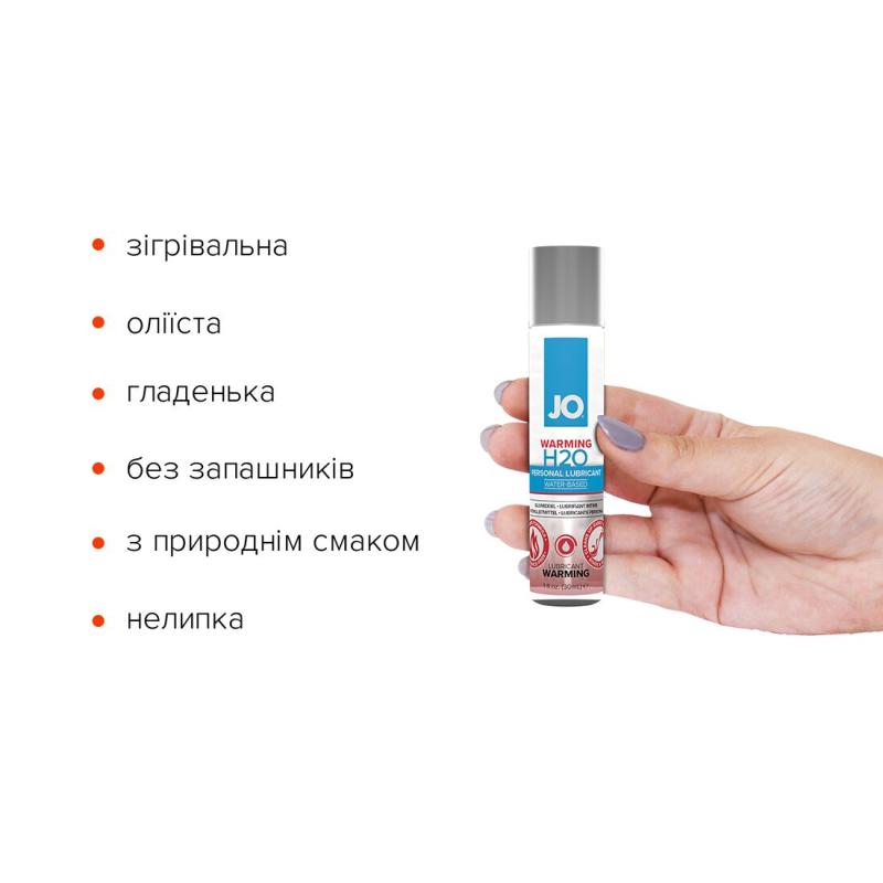 SO1449 Согревающая смазка на водной основе System JO H2O WARMING (30мл) с экстрактом  перечной мяты