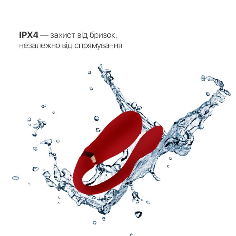 SO6673 Смартвібратор для пар Zalo Fanfan set Bright Red, пульт ДК