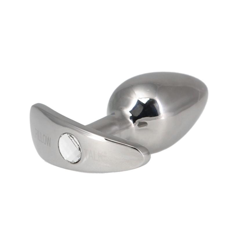 SO7753 Анальна пробка Pillow Talk Sneaky Luxurious Stainless Steel Anal Plug із кристалом Swarovski
