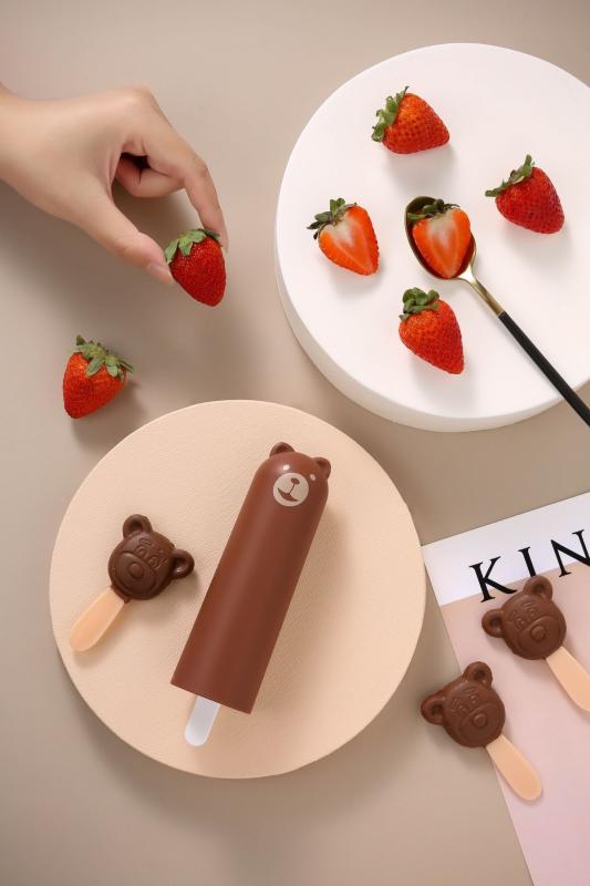 SO3623 Вібратор KISTOY Mr.Ted, реалістичний вібратор під виглядом морозива, діаметр 4,3 см